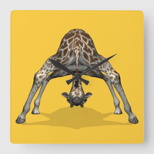 Relógio Quadrado Girafa flexível (Frente)