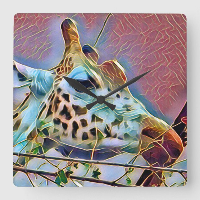 RELÓGIO QUADRADO GIRAFFE (Frente)