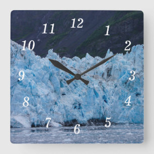 Relógio Quadrado Glaciar no príncipe William Sound Alaska Wall Cloc