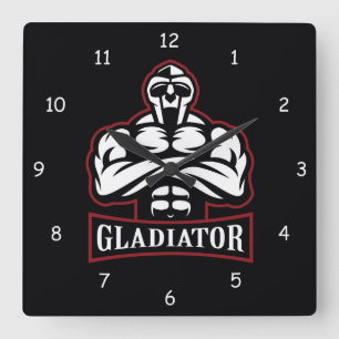 Relógio Quadrado Gladiator Silhouette
