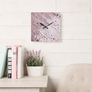 Relógio Quadrado Glitter 3 #art #glitter
