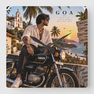 Relógio Quadrado Goa • Ar Puro Mentes Claras Dias Mais Felizes • Me