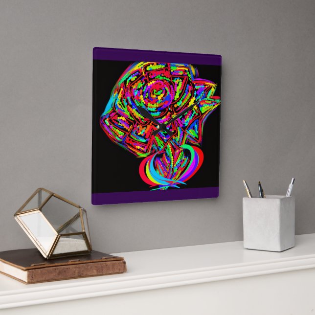 Relógio Quadrado Goddess Flower  (Escritório)