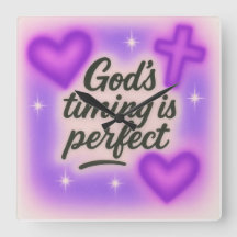 god's timing is perfect airbrush retro 90s purple 