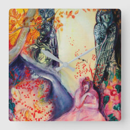 Relógio Quadrado GOLDEN DREAM / Yoga Meditation Zen Garden