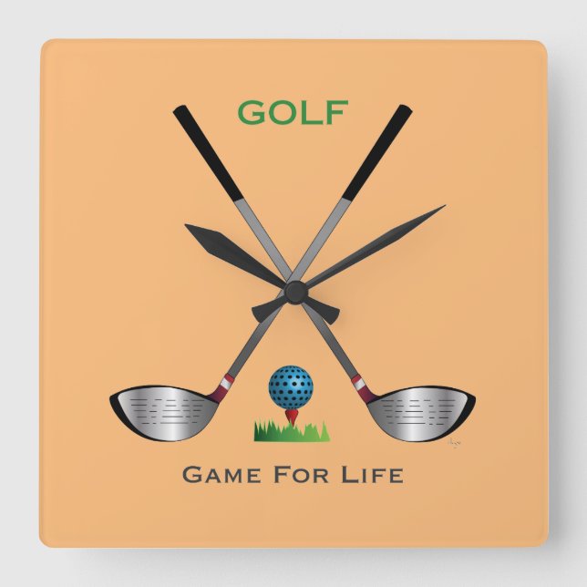 Relógio Quadrado GOLF - Jogo para a Vida (Frente)