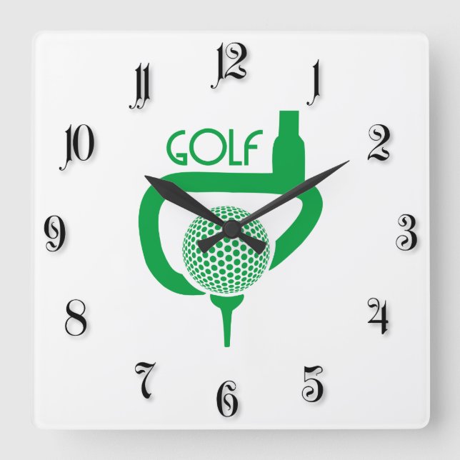 Relógio Quadrado Golfe (Frente)