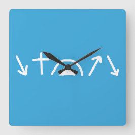 Relógio Quadrado Gospel Arrows Wall Clock