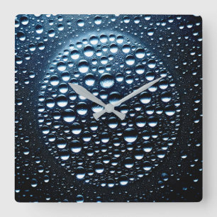 Relógio Quadrado gotas de chuva