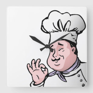 RELÓGIO QUADRADO GOURMET CHEF