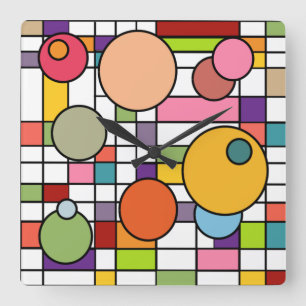 Relógio Quadrado Grade Moderna do Século médio