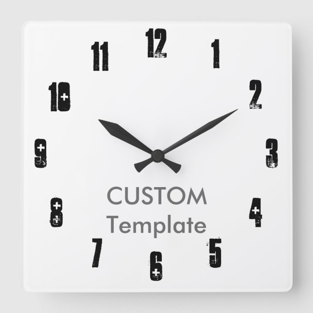 Relógio Quadrado Grande 10,75" feito sob encomenda AMBULÂNCIA (Frente)