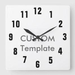 Relógio Quadrado Grande 10,75" feito sob encomenda FÓLIO quadrado