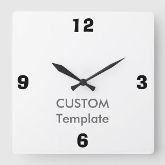 Relógio Quadrado Grande 10,75" feito sob encomenda pulso de disparo