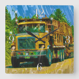 Relógio Quadrado Grande Rig, Veículo de Transporte Pesado, Caminhão
