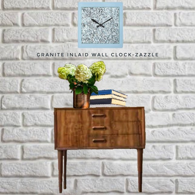 Relógio Quadrado Granite Inlaid (Criador carregado)