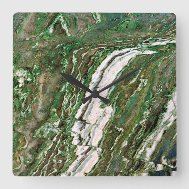 Relógio Quadrado Granite Stone Pattern Acrylic Wall Clock (Frente)