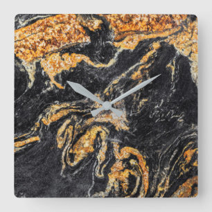 Relógio Quadrado Granite Stone Pattern Acrylic Wall Clock