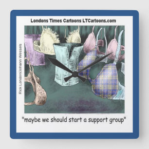 Relógio Quadrado Grupo de Suporte Funny Rick London Wall Clock