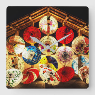 Relógio Quadrado guarda-chuva japonês