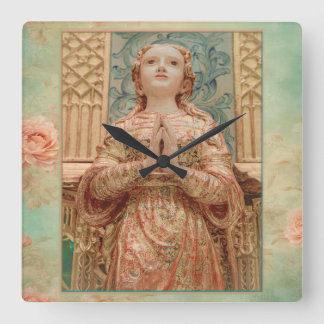 Relógio Quadrado Guardian Angel painting clock