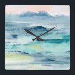 Relógio Quadrado Guias de praia II<br><div class="desc">Beach Tides II por June Erica Vess</div>