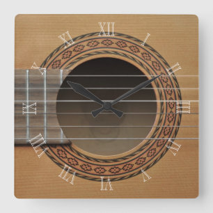 Relógio Quadrado Guitarra clássica v2