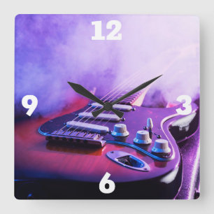 Relógio Quadrado Guitarra elétrica