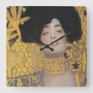 Relógio Quadrado Gustavo Klimt   Judith