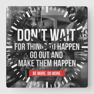 Relógio Quadrado Gym de Malhação Motivacional