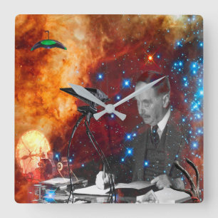 Relógio Quadrado H.G.Wells Ficção Científica