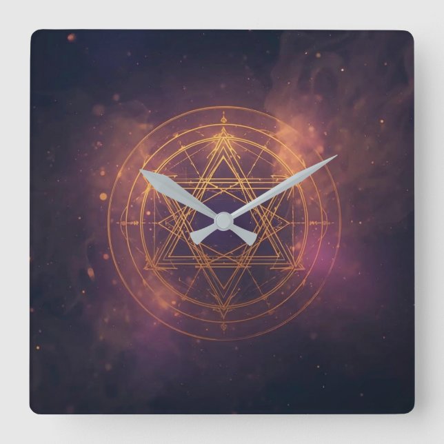 Relógio Quadrado Hard plastic coaster (Frente)