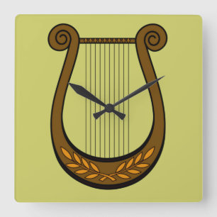 Relógio Quadrado Harpa Irlandesa