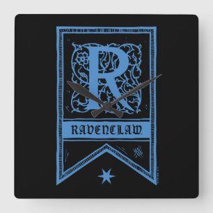 Relógio Quadrado Harry Potter Faixa do Monograma Ravenclaw