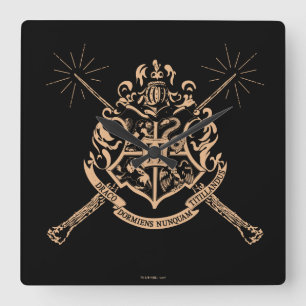 Relógio Quadrado Harry Potter   Hogwarts Crest
