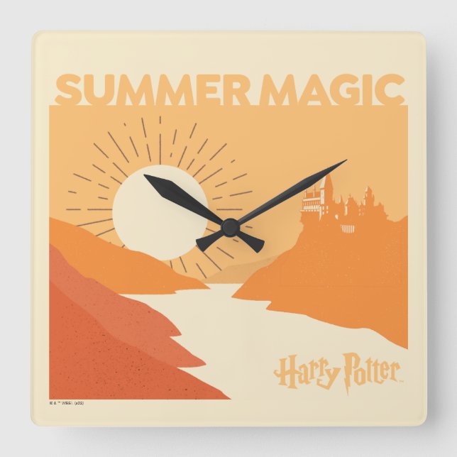 Relógio Quadrado HARRY POTTER™ | HOGWARTS™ Summer Magic (Frente)