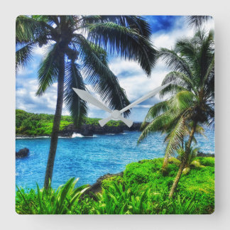 Relógio Quadrado Hawaiian clock