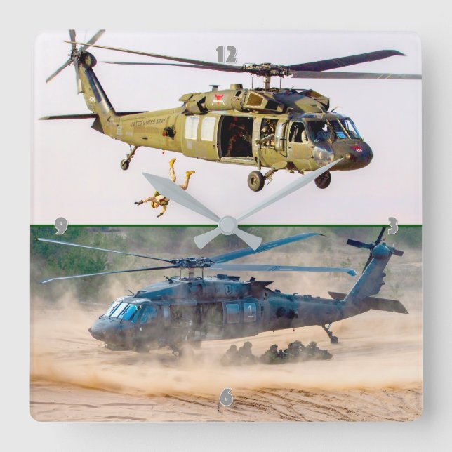 RELÓGIO QUADRADO HAWK PRETO UH-60M (Frente)