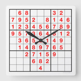 Relógio Quadrado Heart Sudoku Clock com quebra-cabeça baixável (Eas