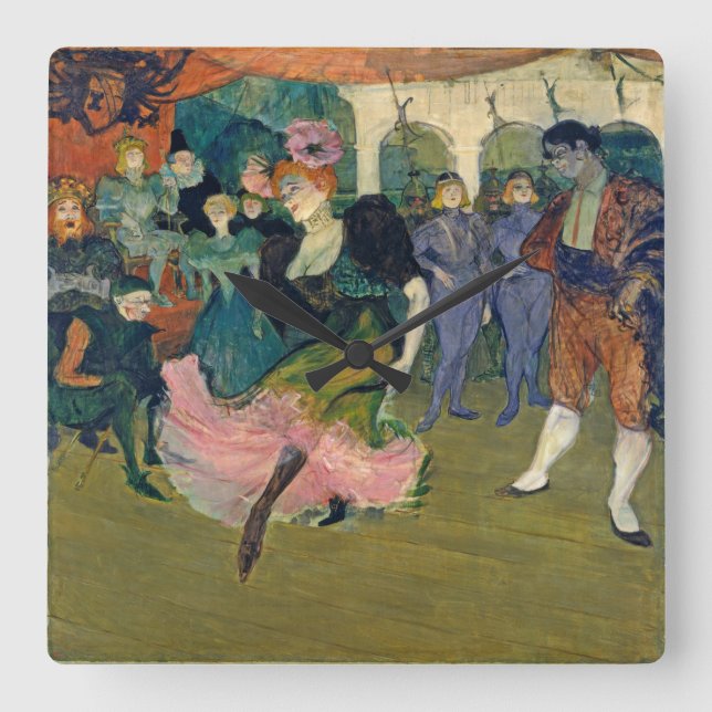 Relógio Quadrado Henri de Toulouse-Lautrec | Mapa: Viagem de Magalh (Frente)