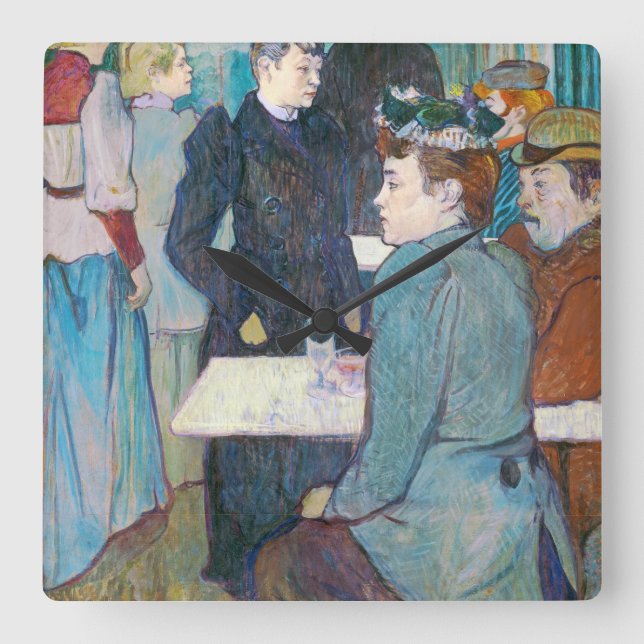 Relógio Quadrado Henri de Toulouse-Lautrec | Moulin de la Galette (Frente)
