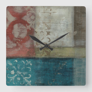 Relógio Quadrado Heritage Abstract I