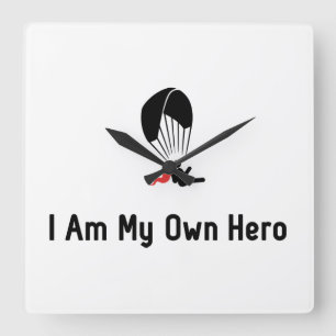 Relógio Quadrado Herói do parapente