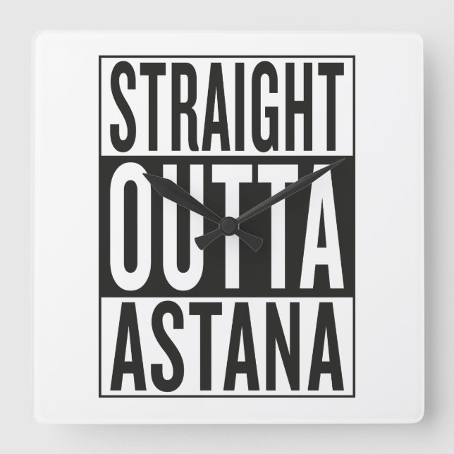 Relógio Quadrado hetero fora de Astana (Frente)