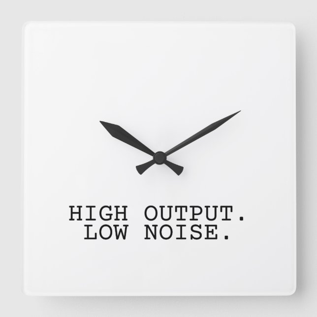 Relógio Quadrado High Output Low Noise Minimalist Square Clock (Frente)