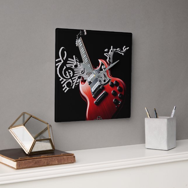 Relógio Quadrado Hits musicais de hoje (Escritório)