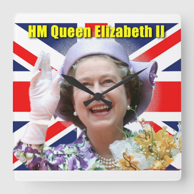Relógio Quadrado HM Queen Elizabeth II (Frente)