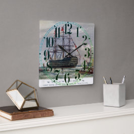 Relógio Quadrado HMS Queen Battleship 1839