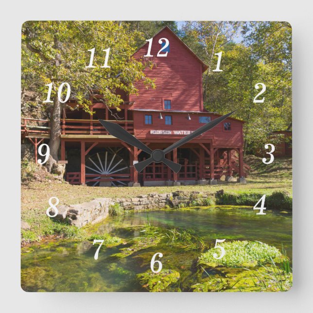 Relógio Quadrado Hodgson Water Mill Wall Clock (Frente)