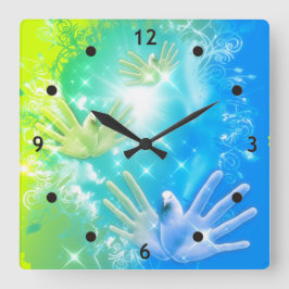 Relógio Quadrado HoliES - Porcos voadores